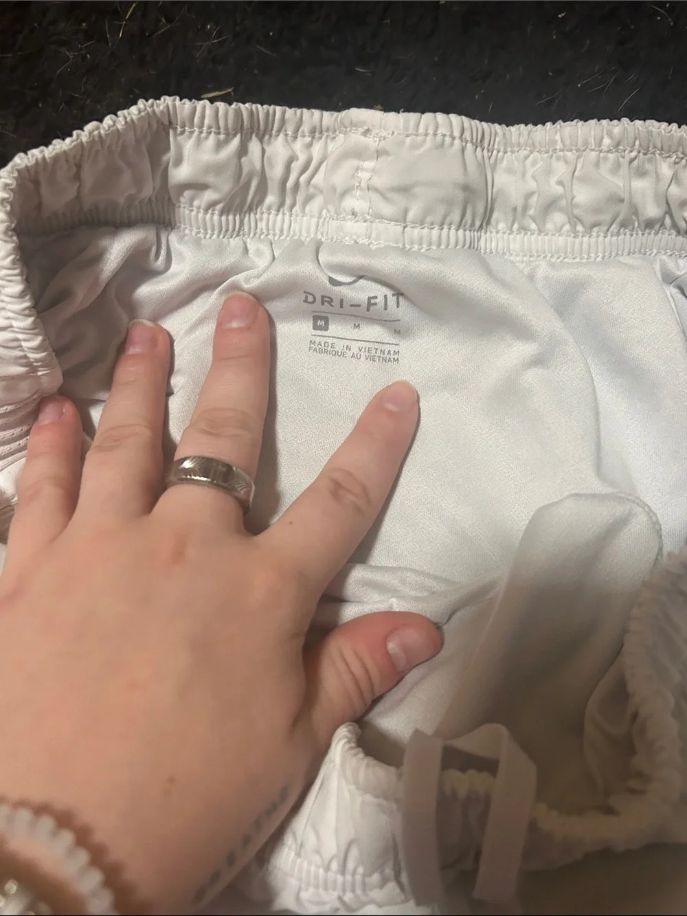 Nike White Women's Running Shorts with Swoosh